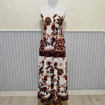 Vestido Longo Lastex Lauren Crepe de Seda