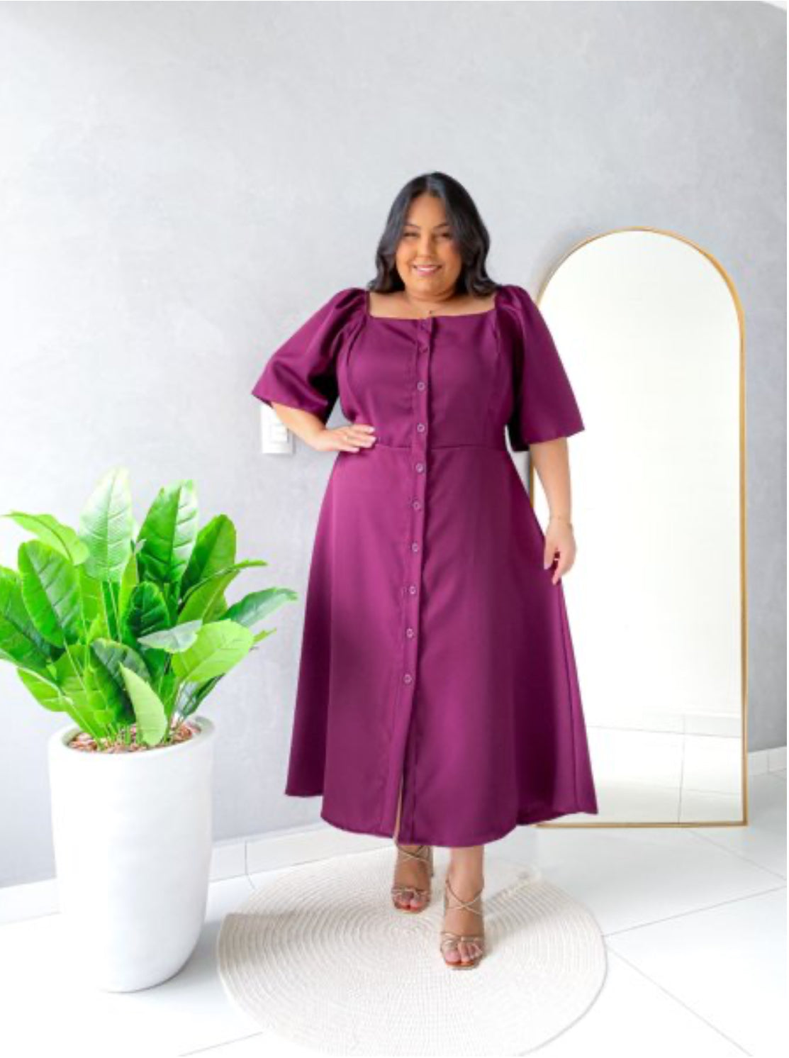 Vestido Chemise Super Midi