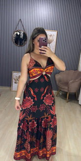 Vestido longo argola