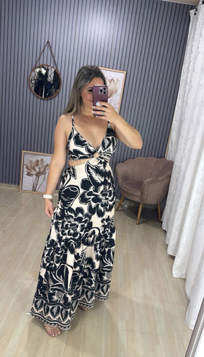 Vestido longo argola