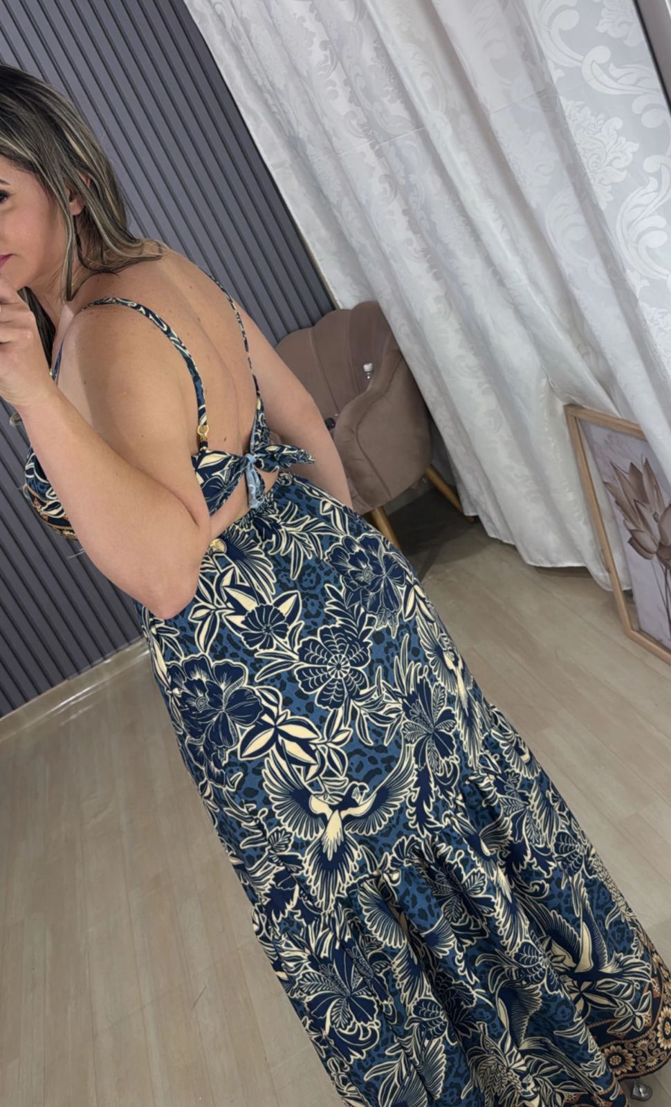 Vestido longo argola