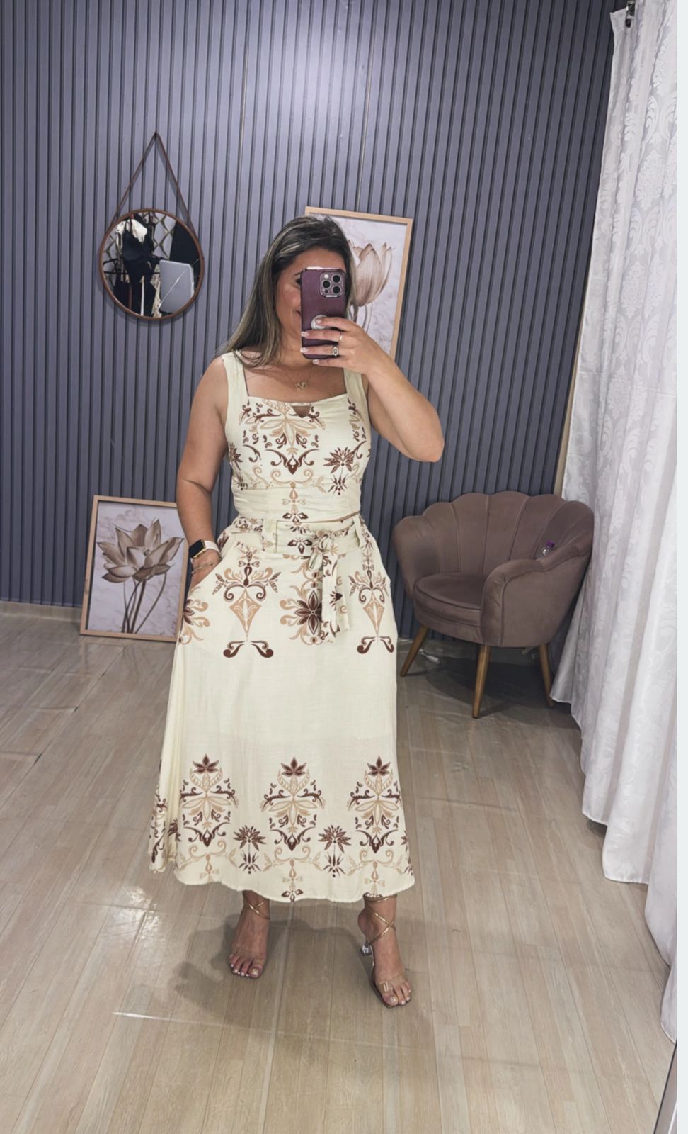 Conjunto saia midi Sarah